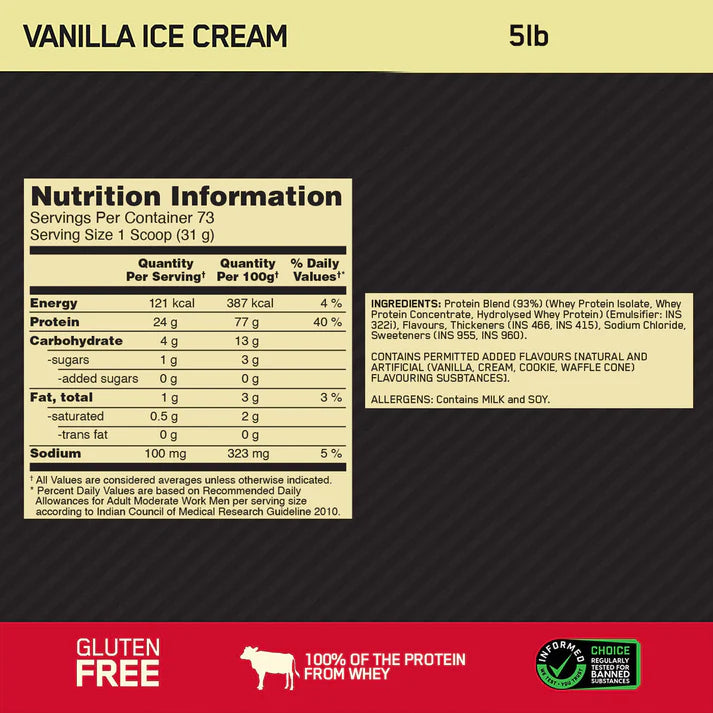 Optimum Nutrition Gold Standard 100% Whey Protein Powder