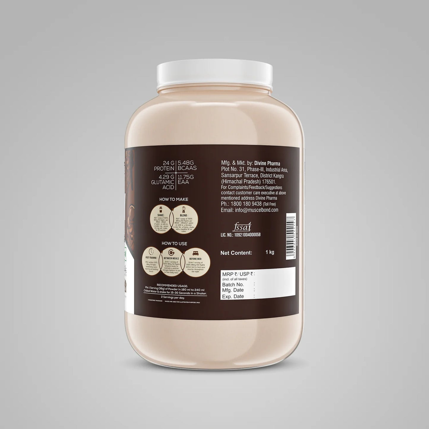 HealthFarm Nutrition Muscelbond 100% Whey ISO Hydro