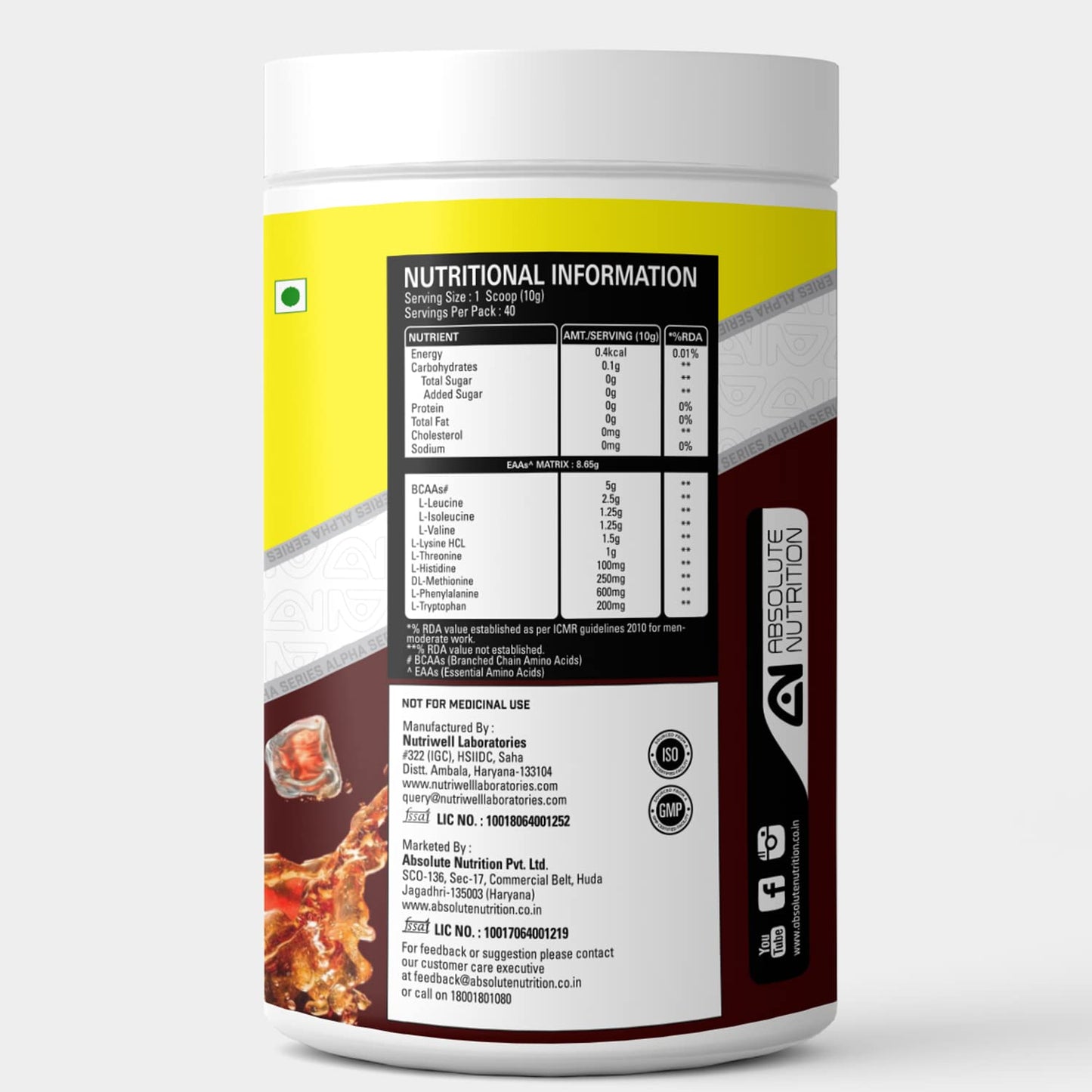 Absolute Nutrition’s Exclusive BCAA