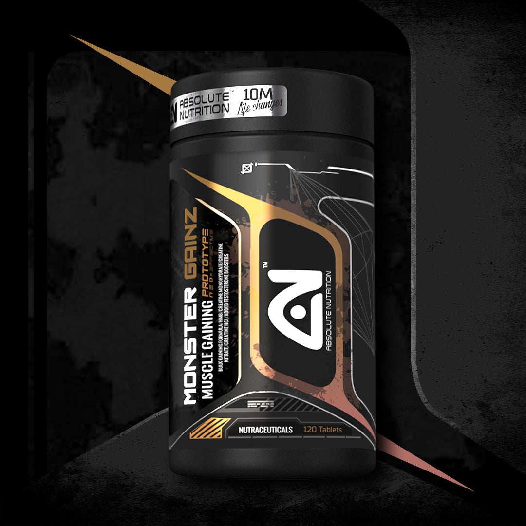 Absolute Nutrition Monster Gainz – 120 Tablets for Faster Mass Gaining with the Goodness of Ashwagandha, Musli, and Creatine for Stronger and Faster Muscle Gaining for both Men & Women