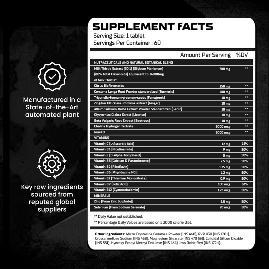 Absolute Nutrition Liver Detox Tablet Revitalize Your Liver Health – 60 Veg Tablets