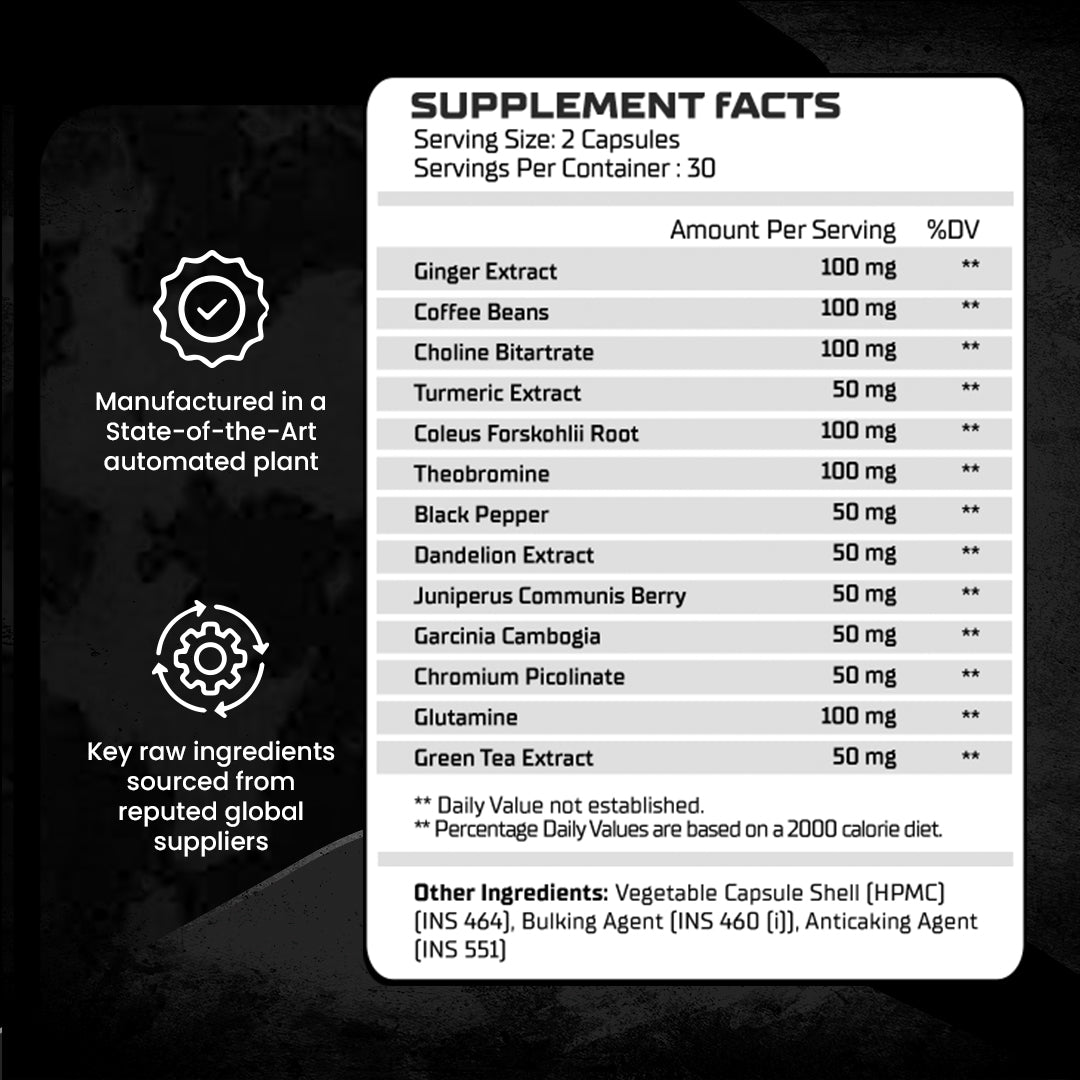 Absolute Nutrition Shredder Fat Burner – 60 Veg Capsules