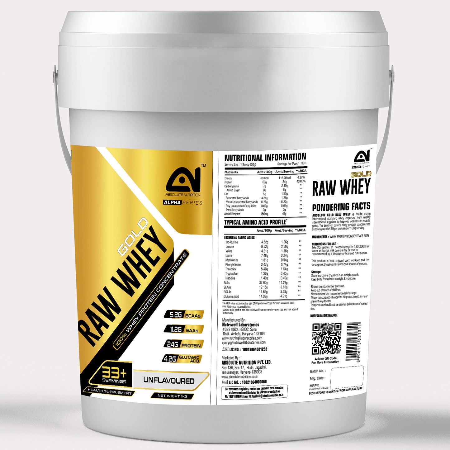 Absolute Nutrition’s Raw Whey Protein