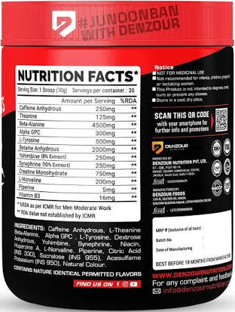 Denzour Nutrition Pre Workout