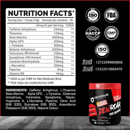 Denzour Nutrition Pre Workout