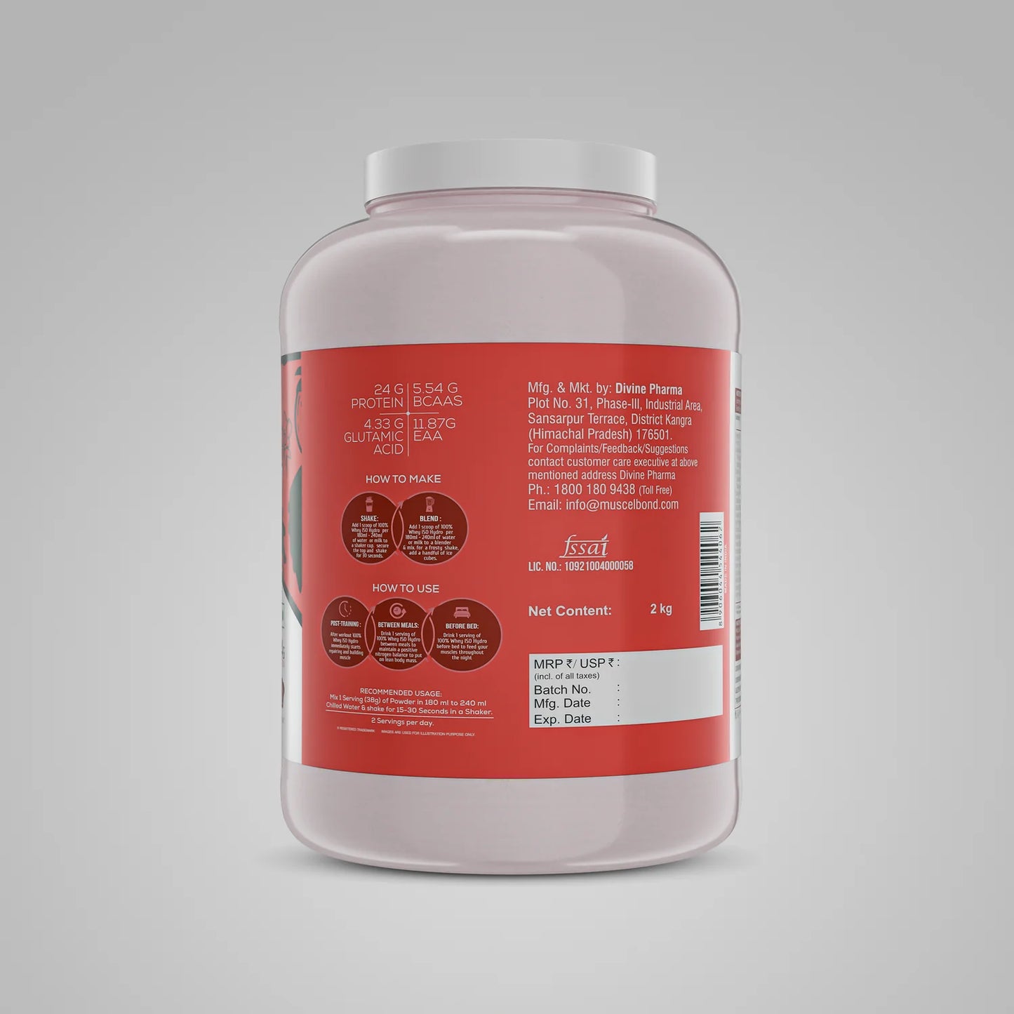 HealthFarm Nutrition Muscelbond 100% Whey ISO Hydro