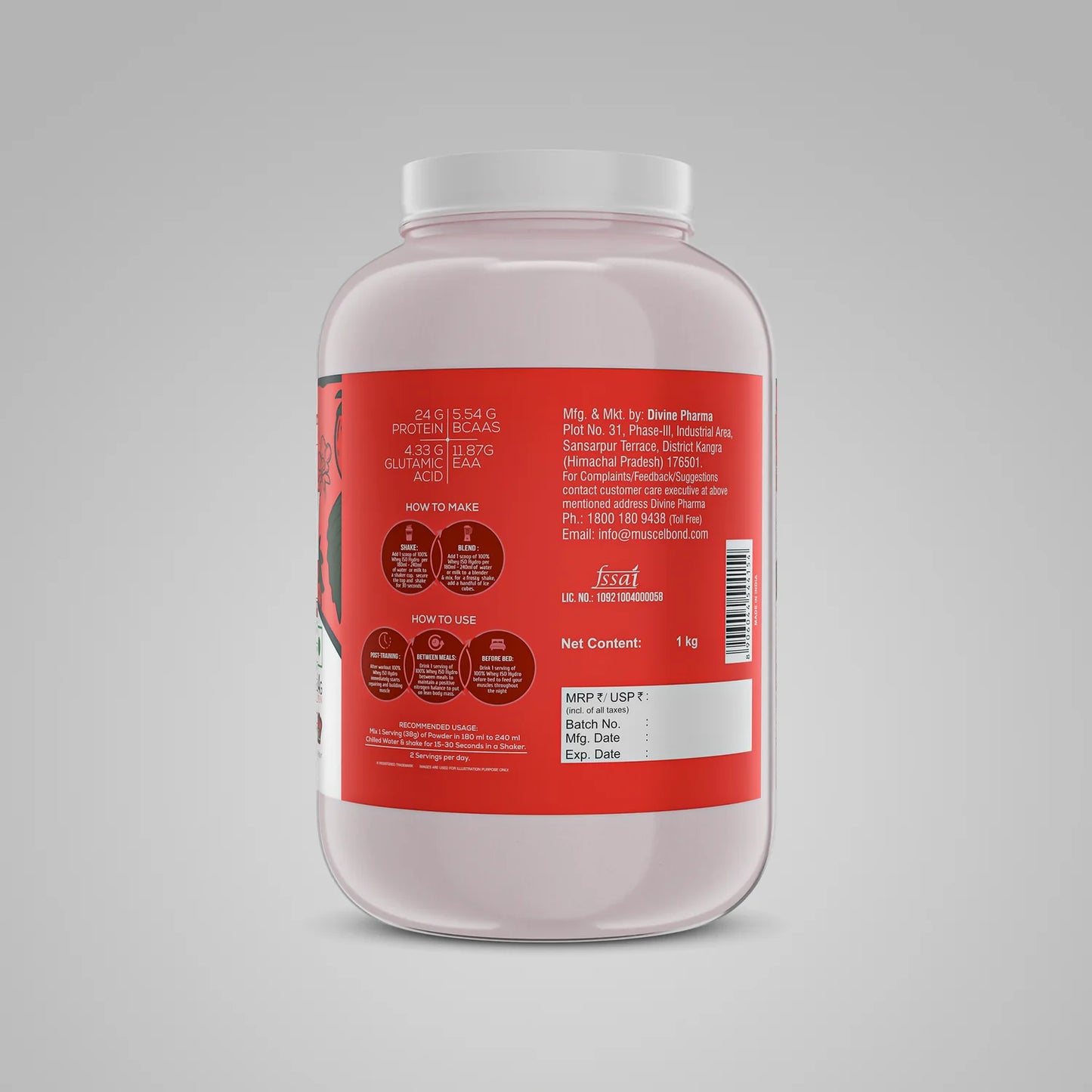 HealthFarm Nutrition Muscelbond 100% Whey ISO Hydro